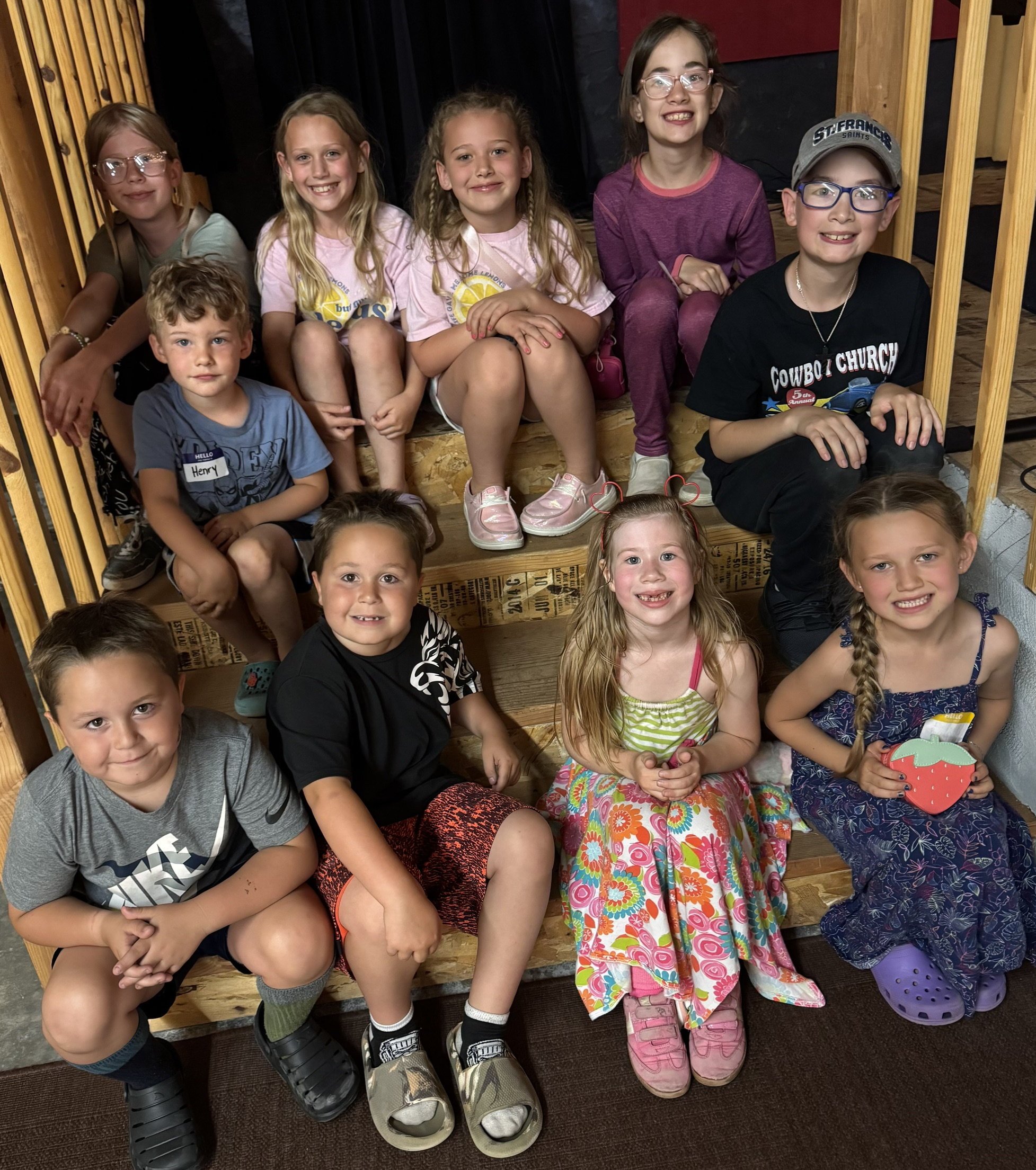 Children participating in ministry at Cowboy Church
